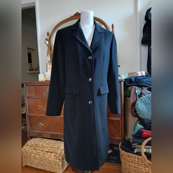 Gallery Macys Black Coat Machine Washable Coat SIZE S - Picture 1 of 15